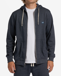 0 All Day Organic Zip-Up Hoodie Blue ABYFT00337 Billabong