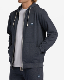 1 All Day Organic Zip-Up Hoodie Blue ABYFT00337 Billabong