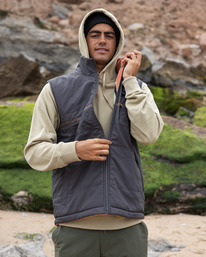 1 Trail - Chaleco reversible con cremallera y cuello alto para Hombre Negro ABYFT00356 Billabong