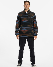 1 Boundary - Half-Zip Mock Neck Fleece for Men Black ABYFT00398 Billabong