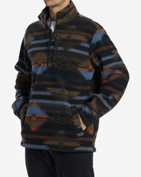 3 Boundary - Half-Zip Mock Neck Fleece for Men Black ABYFT00398 Billabong