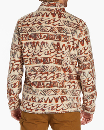 billabong, Boundary Half-Zip Mock Neck Fleece, CHINO (chi) Boundary - Half-Zip Mock Neck Fleece for Men ABYFT00398