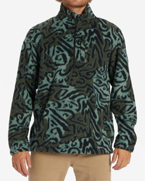 billabong, Boundary Polaire demi-zip col montant pour Homme, CAMO (cmm) BOUNDARY MOCK NECK ABYFT00398