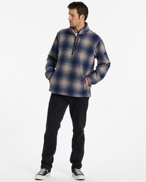2 Boundary - Polaire demi-zip col montant pour Homme Bleu ABYFT00398 Billabong