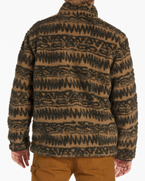 billabong, Boundary Switchback Zip-Up Sherpa Fleece, GRAVEL (grv) Boundary Switchback - Zip-Up Sherpa Fleece for Men ABYFT00415
