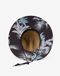 3 Tides Print Straw Lifeguard Hat Black ABYHA00216 Billabong