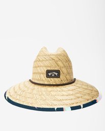 1 Tides Print Straw Lifeguard Hat Blue ABYHA00216 Billabong
