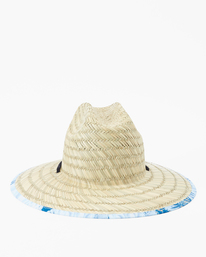 4 Tides Print Straw Lifeguard Hat Blue ABYHA00216 Billabong