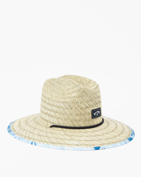 3 Tides Print Straw Lifeguard Hat Blue ABYHA00216 Billabong