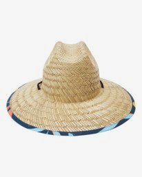 3 Tides Print Straw Lifeguard Hat Blue ABYHA00216 Billabong