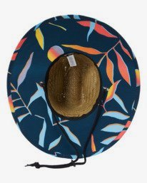 4 Tides Print Straw Lifeguard Hat Blue ABYHA00216 Billabong