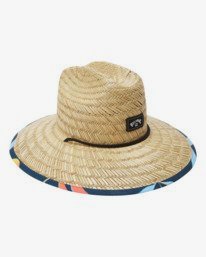 2 Tides Print Straw Lifeguard Hat Blue ABYHA00216 Billabong