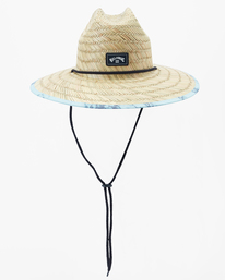 2 Tides Print Straw Lifeguard Hat Blue ABYHA00216 Billabong