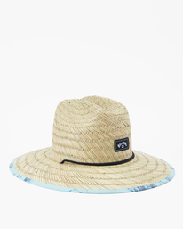 3 Tides Print Straw Lifeguard Hat Blue ABYHA00216 Billabong