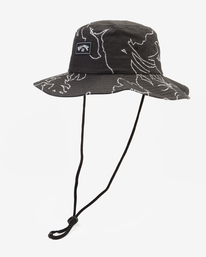 billabong, Big John Print Surf Safari Hat, BLACK WHITE (bci) BIG JOHN PRINT ABYHA00218