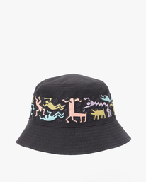 billabong, Keith Haring Jam Reversible Bucket Hat, MILITARY BLACK (kqz0) Keith Haring Jam - Reversible Bucket Hat for Men ABYHA00361
