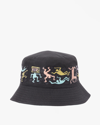 5 Keith Haring Jam - Cappello da pescatore double face da Uomo Green ABYHA00361 Billabong
