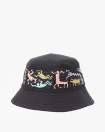 1 Keith Haring Jam - Cappello da pescatore double face da Uomo Green ABYHA00361 Billabong