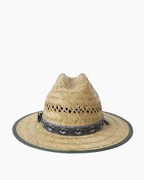billabong, Mid Tides Straw Lifeguard Hat, SAGE (sag) Mid Tides - Straw Lifeguard Hat for Men ABYHA00395