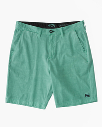 6 Crossfire Wave Washed 18" Hybrid Submersible Shorts Green ABYHY03000 Billabong