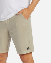 4 Crossfire Wave Washed 18" Hybrid Submersible Shorts Beige ABYHY03000 Billabong