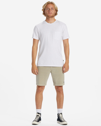 1 Crossfire Wave Washed 18" Hybrid Submersible Shorts Beige ABYHY03000 Billabong