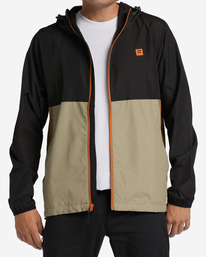2 A/Div Transport Windbreaker Jacket Brown ABYJK00101 Billabong