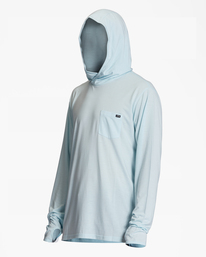 5 Eclipse Hooded Long Sleeve Surf T-Shirt Blue ABYKT00195 Billabong