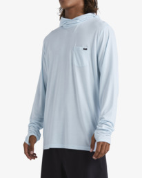1 Eclipse Hooded Long Sleeve Surf T-Shirt Blue ABYKT00195 Billabong