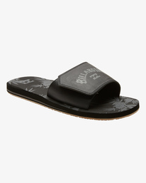 1 All Day Impact Print Slide Sandals Black ABYL100012 Billabong