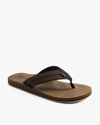 1 All Day Impact Print Slip-On Sandals Brown ABYL100023 Billabong