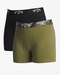 2 2-Pack Core Boxer Briefs Green ABYLW00105 Billabong