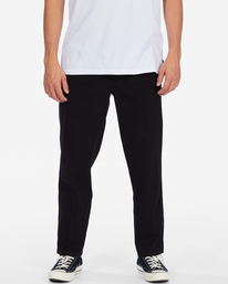 billabong, Larry Elastic Beach Pants, BLACK (blk) Larry Beach - Elasticated Trousers for Men ABYNP00142