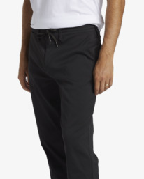5 A/Div Surftrek Plus Organic Elastic Waist Pants Black ABYNP00147 Billabong