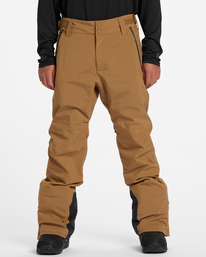 3 A/Div Compass 15K Insulated Snow Pants Brown ABYTP00100 Billabong