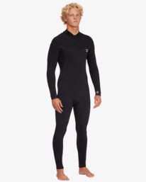 4 3/2 Furnace Comp Back Zip Steamer Wetsuit Black ABYW100181 Billabong