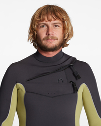 5 5/4mm Absolute - Combinaison de surf zip poitrine pour Homme Vert ABYW100194 Billabong