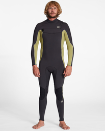 billabong, 5/4mm Absolute - Combinaison de surf zip poitrine pour Homme, CACTUS (cac) 5/4mm Absolute - Chest Zip Wetsuit for Men ABYW100194