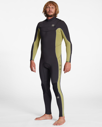 1 5/4mm Absolute - Combinaison de surf zip poitrine pour Homme Vert ABYW100194 Billabong