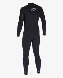 1 2/2mm Furnace Comp Long Sleeve Chest Zip Springsuit Black ABYW100197 Billabong