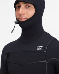 4 5/4 Furnace Chest Zip Hooded Full Wetsuit Black ABYW200102 Billabong