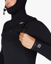 5 4/3mm Furnace Comp - Hooded Chest Zip Wetsuit for Men Black ABYW200112 Billabong