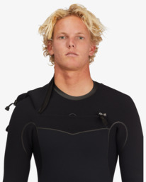 6 5/4 Furnace Hooded Chest Zip Full Wetsuit Black ABYW200114 Billabong