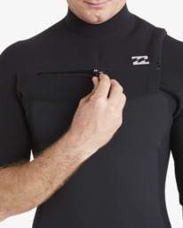 7 202 Revolution Chest Zip Wetsuit Black ABYW300108 Billabong