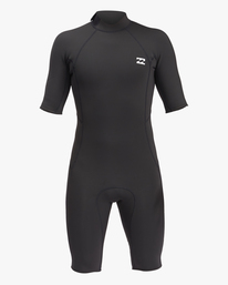 2 2/2 Absolute Back Zip Short Sleeve Spring Suit Black ABYW500112 Billabong