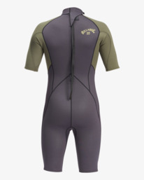 10 2/2mm Intruder - Short Sleeve Back Zip Springsuit for Men Black ABYW500116 Billabong