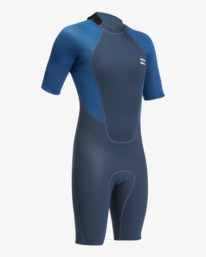 2 2/2mm Intruder - Traje de Surf de Primavera con Manga Corta y Cremallera en la Espalda para Hombre Azul ABYW500116 Billabong