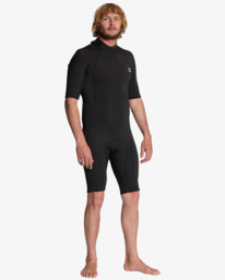 3 2/2mm Absolute Short Sleeve Back Zip Springsuit Black ABYW500117 Billabong