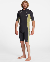2 2/2mm Absolute - Kurzärmliger Back-Zip-Springsuit für Männer Grün ABYW500117 Billabong