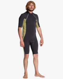 4 2/2mm Absolute - Kurzärmliger Back-Zip-Springsuit für Männer Grün ABYW500117 Billabong